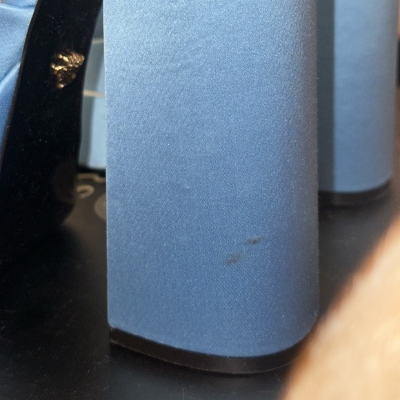 Used Once Versace Blue Medusa Aevitas Platform Heeled Sandals Size 37 - Picture 9 of 16